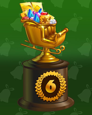 Santa's Golden Sleigh Lap 6 Badge - Matching Moments