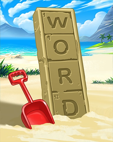 Word on the Beach Badge - Crossword Cove HD
