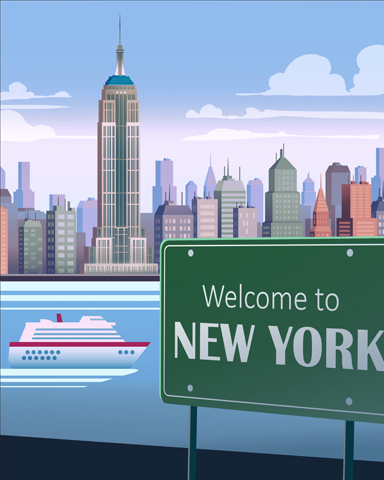 See You in New York Badge - Cross Country Adventure