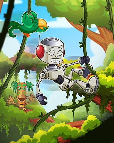 Jungle Gin HD Robot Jungle Surfing Badge