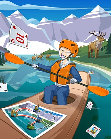 The Kayak Set Badge - Jet Set Solitaire