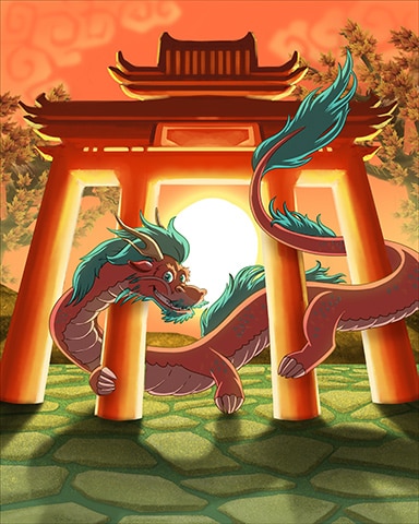 Mahjong Garden HD Dragon Sunset Badge