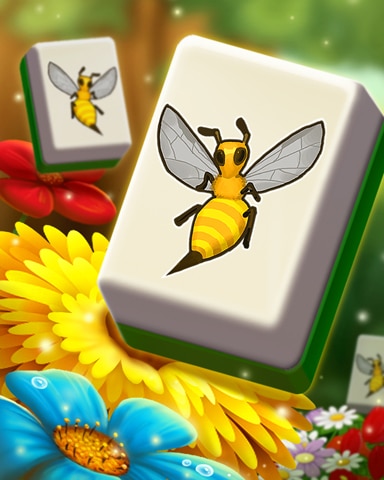 Mahjong Safari HD Busy Bee Tiles Badge