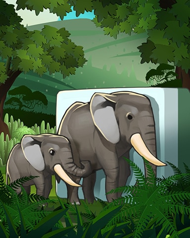 Elephant Tile Safari Badge - Mahjong Safari HD