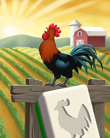 Mahjong Safari HD Morning Rooster Badge