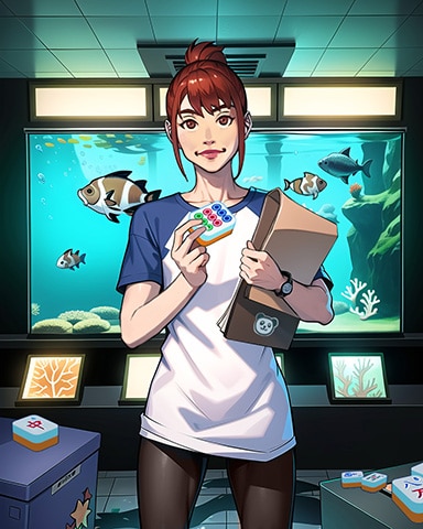 Mahjong Tiles Badge - Quinn's Aquarium
