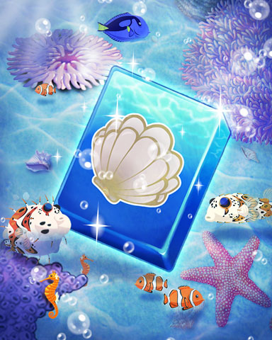 Quinn's Aquarium Shimmering Shell Badge