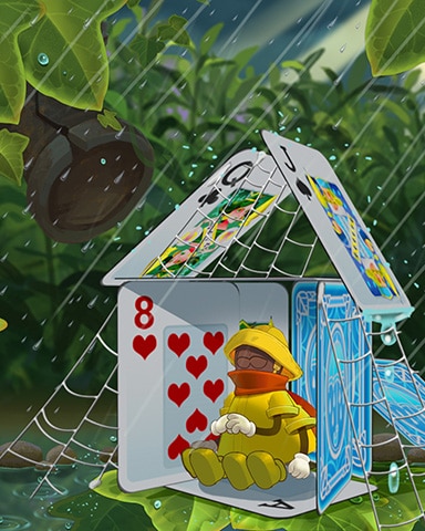 Rainy Day Spider Solitaire HD Card Shelter Badge