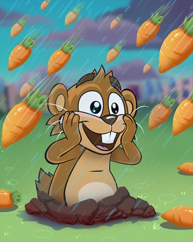 Word Whomp HD Raining Carrots Badge