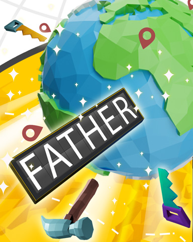 Worldly Father Badge - Anagrams