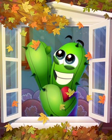 Cactus in Autumn Badge - Poppit! Bingo