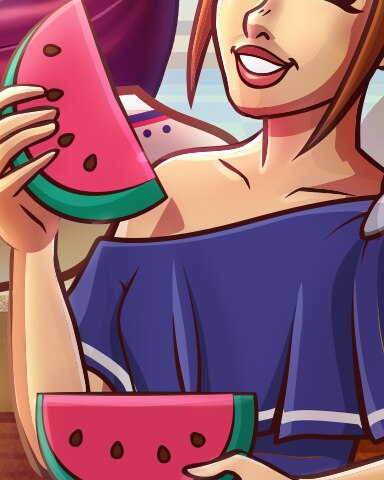 Opulent Fruit Fest G3 Badge - Jet Set Solitaire