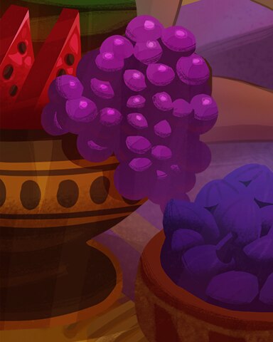 Opulent Fruit Fest B5 Badge - Word Whomp HD