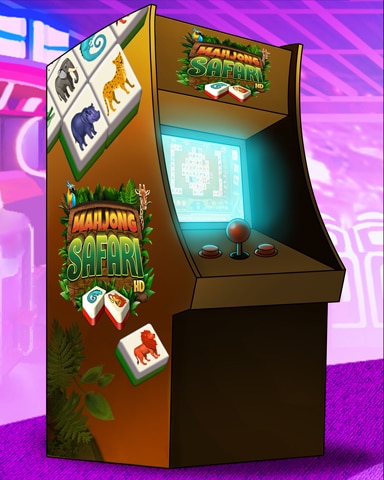 Mahjong Safari Arcade Cabinet Badge - Mahjong Safari HD
