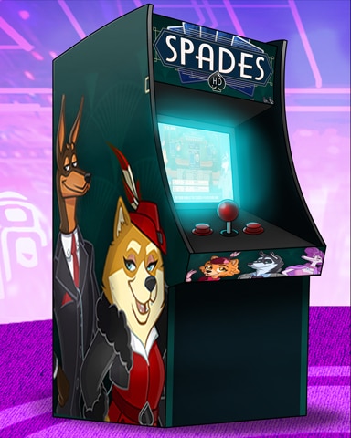 Spades HD Arcade Cabinet Badge - Spades HD