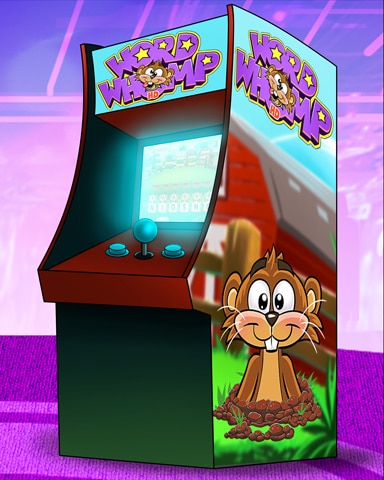 Word Whomp Arcade Cabinet Badge - Word Whomp HD