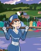 Prince Edward Island Coach Badge - Jet Set Solitaire