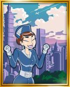 Hong Kong Extended Stay Badge - Jet Set Solitaire