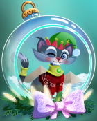 Phlinx II Santa's Purr-fect Elf Badge