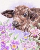 Mahjong Safari HD African Buffalo Animals with Blooms Badge