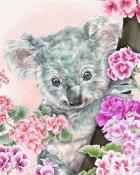 Canasta HD Koala Animals with Blooms Badge