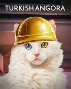 Mahjong Safari HD Turkish Angora Cats In Hats Badge