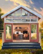 Big Backyard Office Colorful Sheds Badge - Tri Peaks Solitaire HD