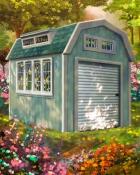 Barn Style Shed Colorful Sheds Badge - Snowbird Solitaire