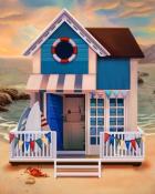 Cozy Surf Cottage Colorful Sheds Badge - Mahjong Garden HD