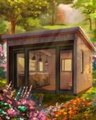 Man Cave Colorful Sheds Badge - Pogo Slots