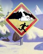 Caution Sign Cozy Chalet Badge