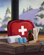 First Aid Kit Cozy Chalet Badge