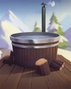 Hot Tub Cozy Chalet Badge