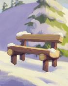 Outdoor Bench Cozy Chalet Badge