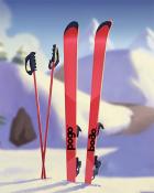 Skis Cozy Chalet Badge