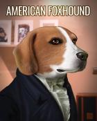 World Class Solitaire HD American Foxhound Dogs in Disguise Badge