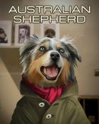 Word Whomp HD Australian Shepherd Dogs in Disguise Badge