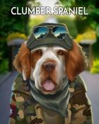World Class Solitaire HD Clumber Spaniel Dogs in Disguise Badge