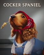 Bookworm HD Cocker Spaniel Dogs in Disguise Badge