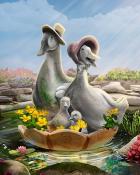 Duck Family Garden Friends Badge - World Class Solitaire HD