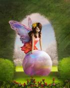 Floral Fairy Garden Friends Badge - Spades HD