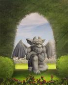 Sitting Gargoyle Garden Friends Badge - Jungle Gin HD