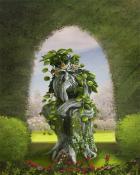 Green Man Thinker Garden Friends Badge - Rainy Day Spider Solitaire HD