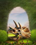 Dinosaur Skull Garden Friends Badge - Jungle Gin HD