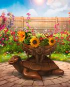 Turtle Planter Garden Friends Badge - Mahjong Safari HD