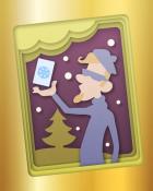 Canasta HD Beat Nick Present Holiday Cards Badge