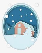 Word Whomp HD Holiday Cabin Holiday Cards Badge