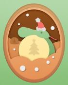 Mahjong Safari HD Holiday Season Snake Holiday Cards Badge