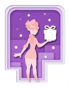 Canasta HD Jazzy Gift Holiday Cards Badge