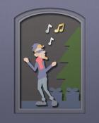 Canasta HD Jazzy Holiday Holiday Cards Badge